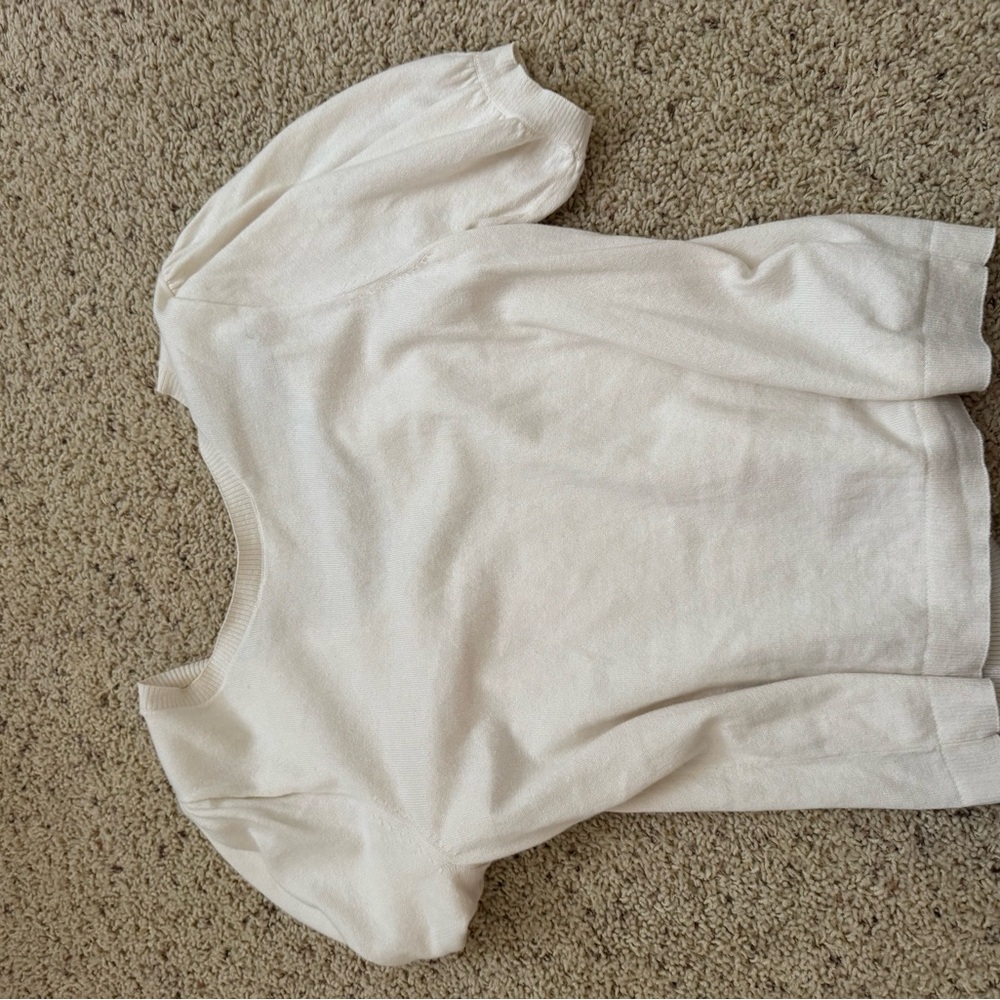 J. Crew Cream Short Sleeve Women's Top